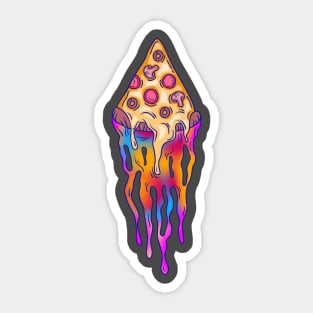 The Melting pizza rainbow Sticker